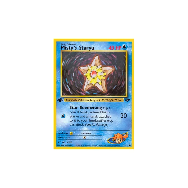 Carte Pokémon Misty's Staryu 92/132 Commune Gym Challenge