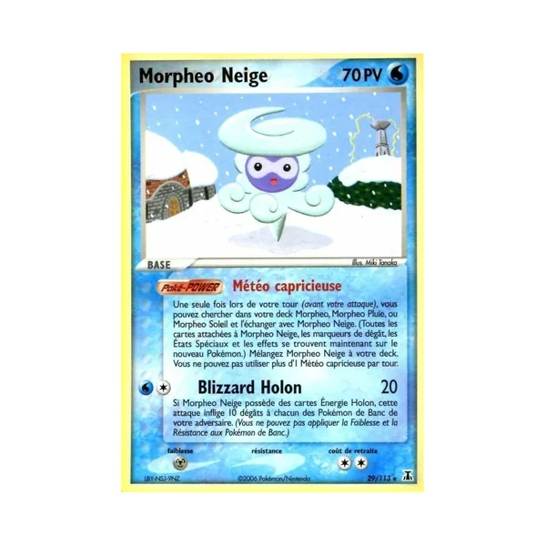 Carte Pokémon Morpheo Neige 29/113 Rare Espèces Delta