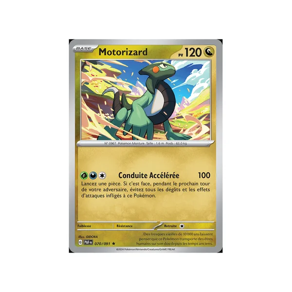Carte Pokémon Motorizard 070/091 Holographique Destinées de Paldea