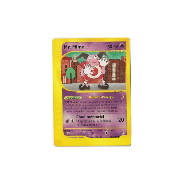 Carte Pokémon Mr. Mime 95a/147 Commune Aquapolis