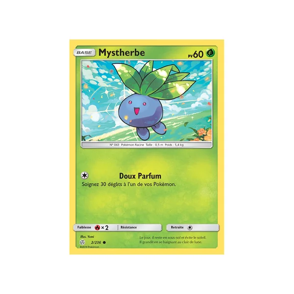 Carte Pokémon Mystherbe 2/236 Commune Éclipse Cosmique