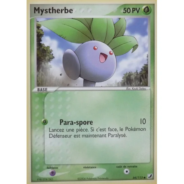 Carte Pokémon Mystherbe 64/115 Commune Forces Cachées