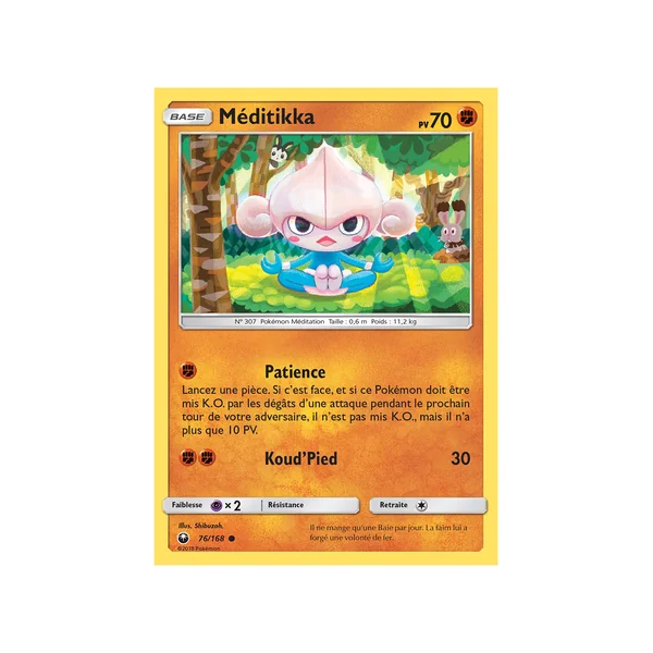 Carte Pokémon Méditikka 76/168 Commune Tempête Céleste