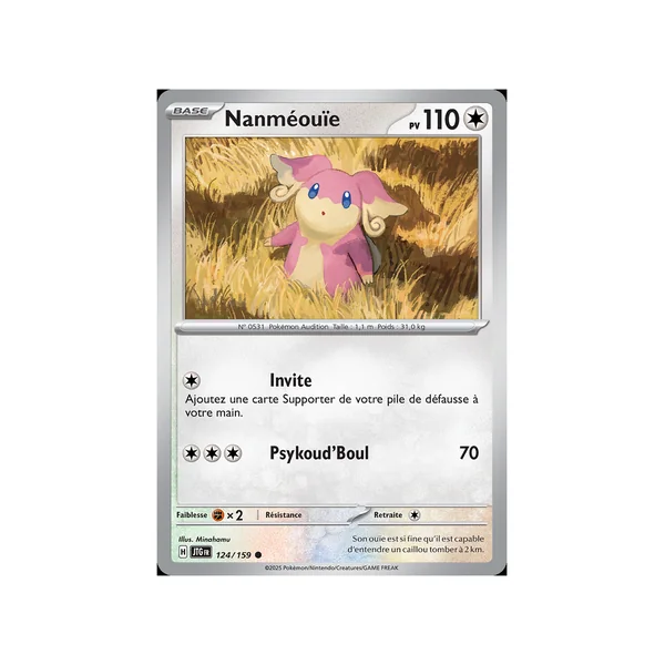 Carte Pokémon Nanméouïe 124/159 Commune Aventures Ensemble