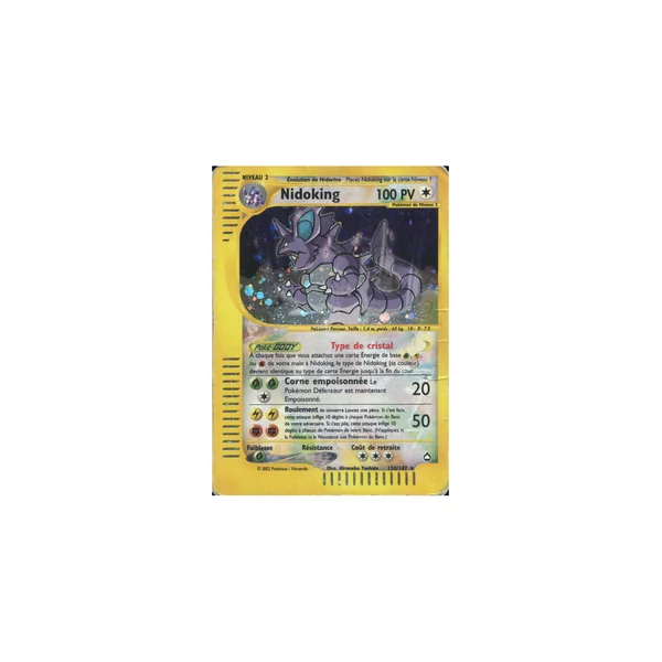 Carte Pokémon Nidoking 150/147 Ultra Rare Aquapolis