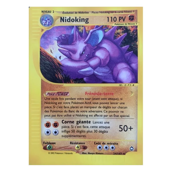 Carte Pokémon Nidoking 24/147 Rare Aquapolis