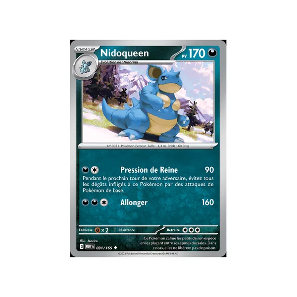 Carte Pokémon Nidoqueen 031/165 Peu commune 151