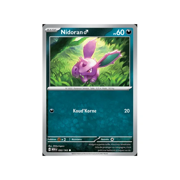 Carte Pokémon Nidoran♂ 032/165 Commune 151