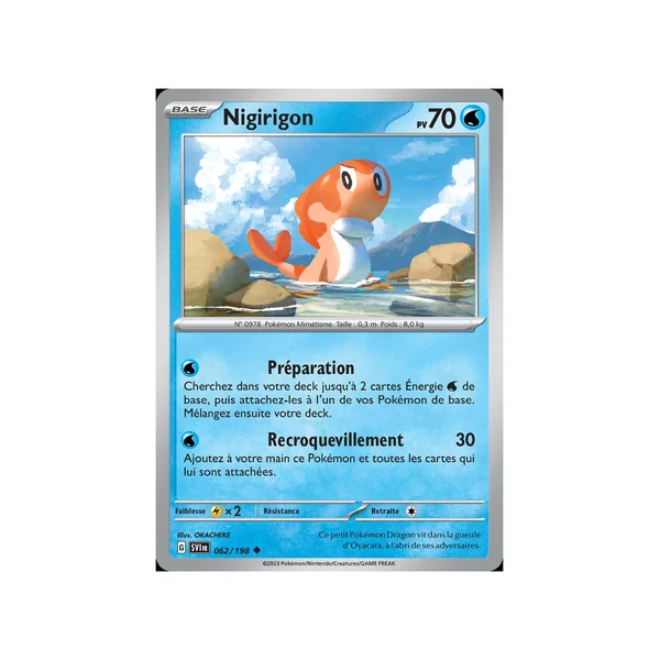 Carte Pokémon Nigirigon 062/198 Peu commune Écarlate et Violet (JCC)