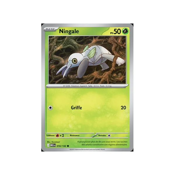 Carte Pokémon Ningale 016/132 Commune Méga-Évolution (JCC)