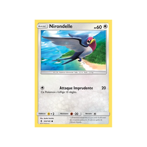 Carte Pokémon Nirondelle 103/145 Commune Gardiens Ascendants