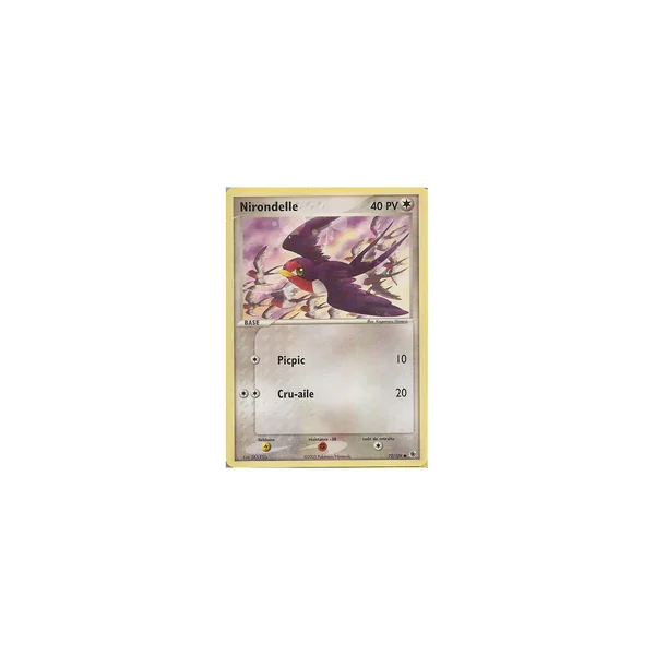 Carte Pokémon Nirondelle 72/109 Commune Rubis & Saphir