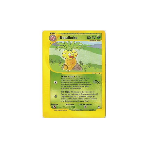 Carte Pokémon Noadkoko 12/147 Rare Aquapolis