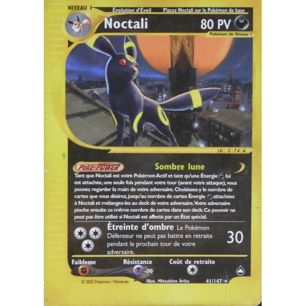 Carte Pokémon Noctali 41/147 Rare Aquapolis