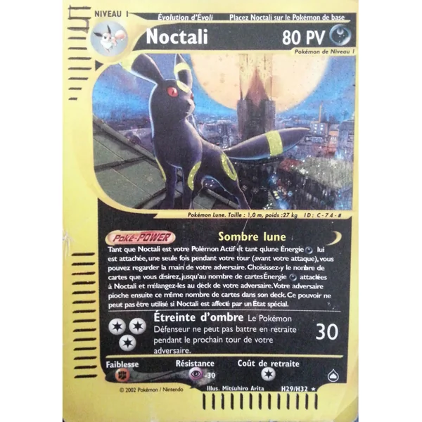 Carte Pokémon Noctali H29/H32 Holographique Aquapolis