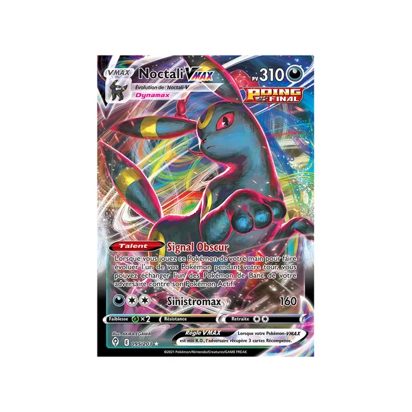Carte Pokémon Noctali-VMAX 095/203 Ultra Rare Évolution Céleste