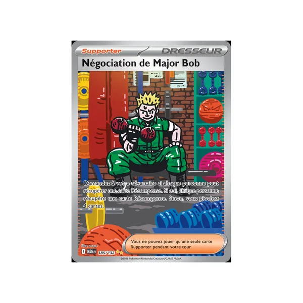 Carte Pokémon Négociation de Major Bob 185/132 Alternative Méga-Évolution (JCC)