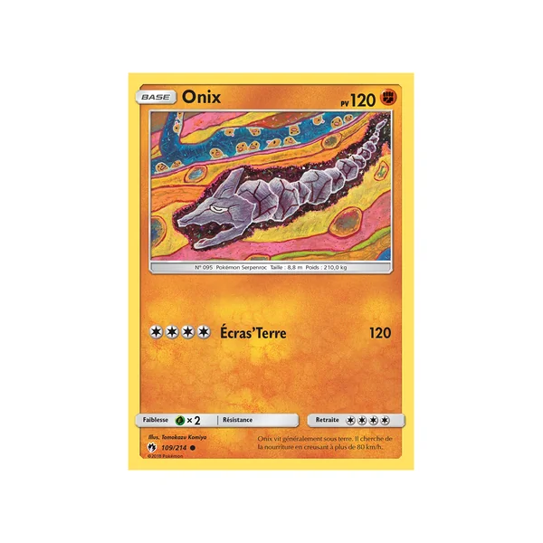Carte Pokémon Onix 109/214 Commune Tonnerre Perdu