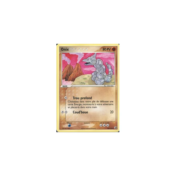 Carte Pokémon Onix 65/115 Commune Forces Cachées