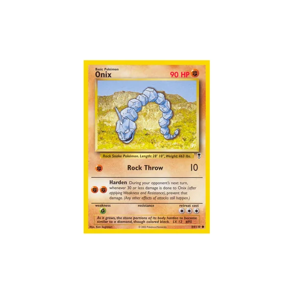Carte Pokémon Onix 84/110 Commune Legendary Collection