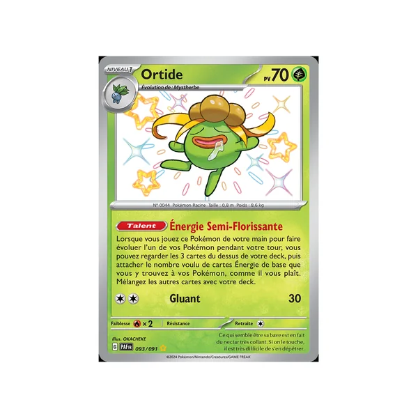 Carte Pokémon Ortide 093/091 Shiny Destinées de Paldea