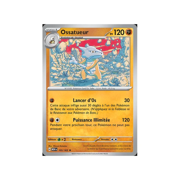 Carte Pokémon Ossatueur 105/165 Holographique 151