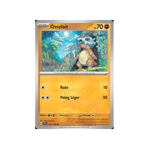 Carte Pokémon Osselait 076/159 Commune Aventures Ensemble