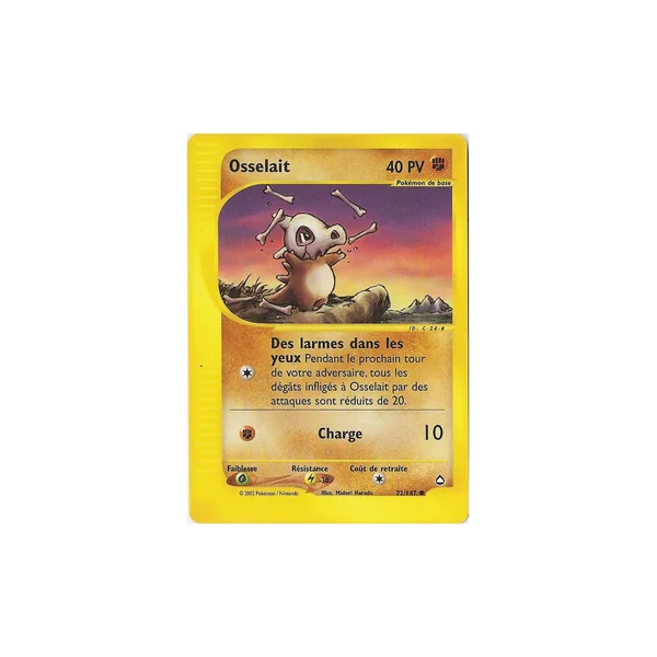 Carte Pokémon Osselait 72/147 Commune Aquapolis