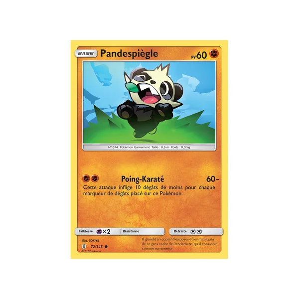 Carte Pokémon Pandespiègle 72/145 Commune Gardiens Ascendants