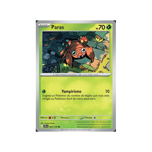 Carte Pokémon Paras 004/159 Commune Aventures Ensemble