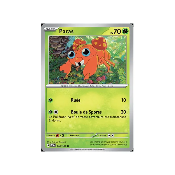 Carte Pokémon Paras 046/165 Commune 151