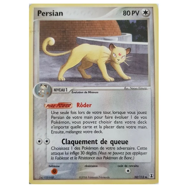 Carte Pokémon Persian 50/113 Peu commune Espèces Delta