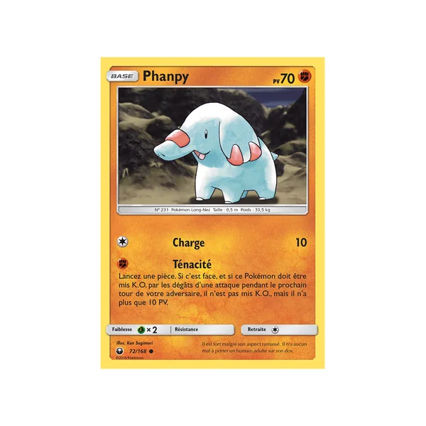 Carte Pokémon Phanpy 72/168 Commune Tempête Céleste