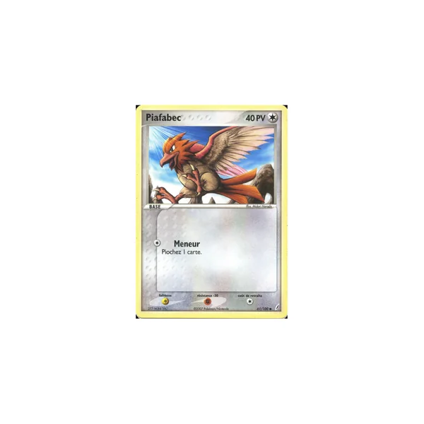 Carte Pokémon Piafabec 61/100 Commune Gardiens de Cristal