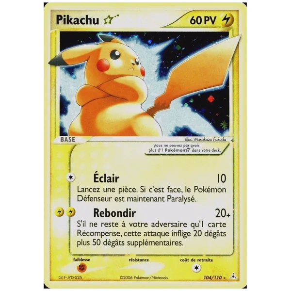 Carte Pokémon Pikachu ☆ 104/110 Ultra Rare Fantômes Holon