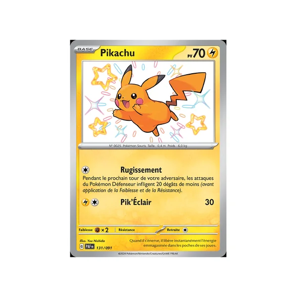 Carte Pokémon Pikachu 131/091 Shiny Destinées de Paldea