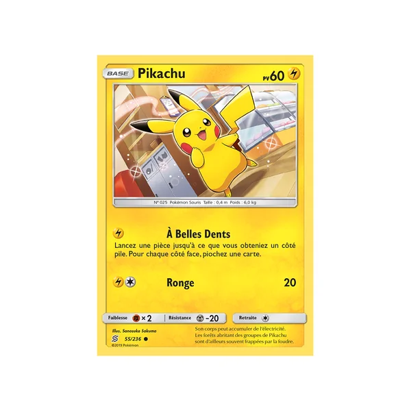 Carte Pokémon Pikachu 55/236 Commune Harmonie des Esprits