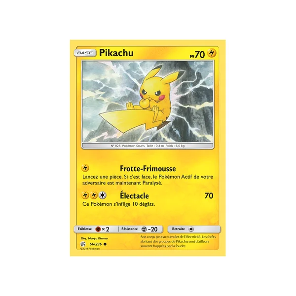 Carte Pokémon Pikachu 66/236 Commune Éclipse Cosmique