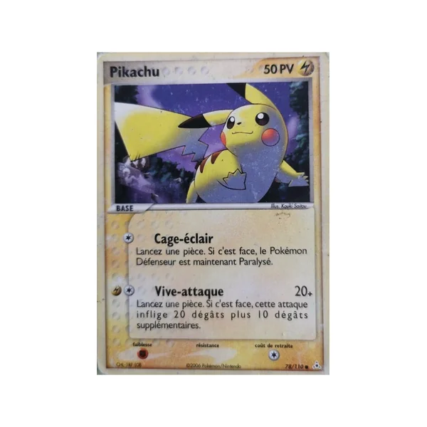 Carte Pokémon Pikachu 78/110 Commune Fantômes Holon