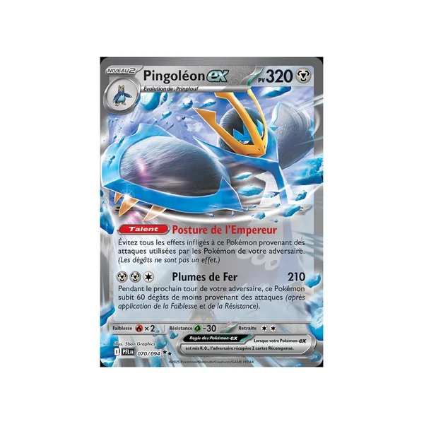 Carte Pokémon Pingoléon-ex 070/094 Double rare Flammes Fantasmagoriques