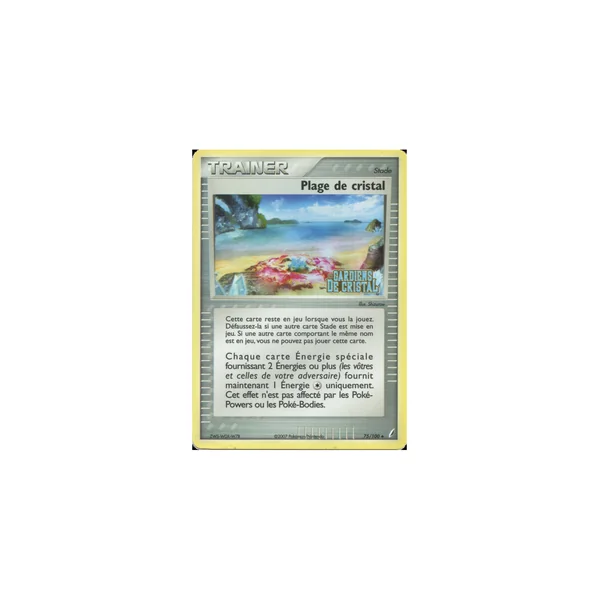 Carte Pokémon Plage de cristal 75/100 Peu commune Gardiens de Cristal