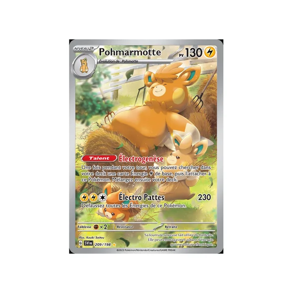 Carte Pokémon Pohmarmotte 209/198 AR Écarlate et Violet (JCC)