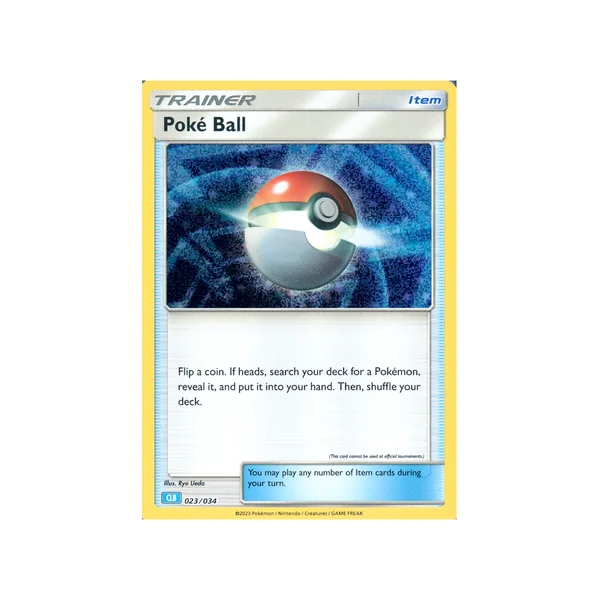 Carte Pokémon Poké Ball 023/034 Aucune Pokémon Trading Card Game Classic