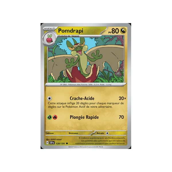 Carte Pokémon Pomdrapi 139/191 Peu commune Étincelles Déferlantes