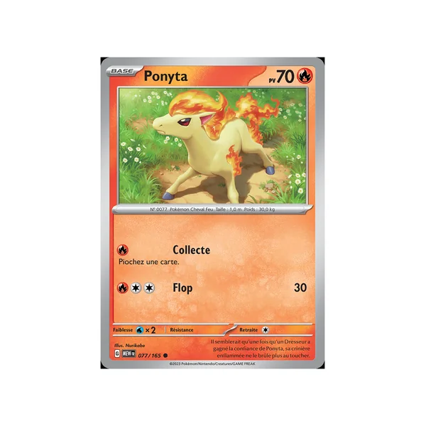 Carte Pokémon Ponyta 077/165 Commune 151