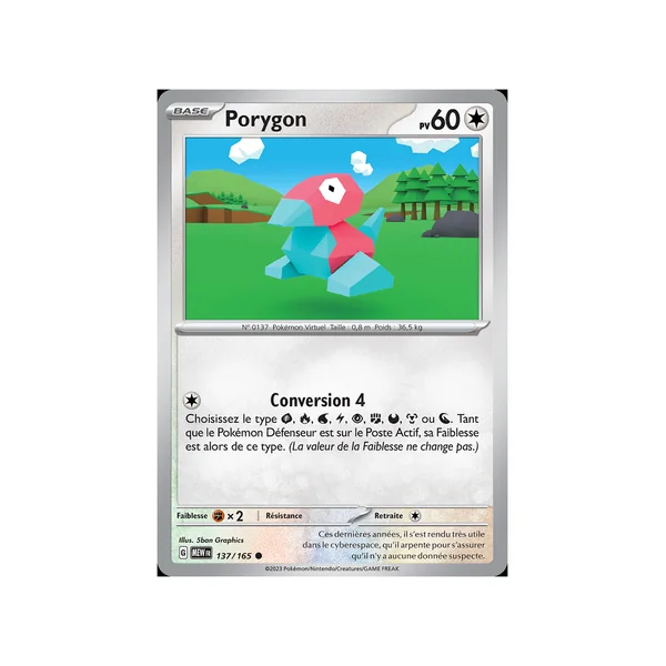 Carte Pokémon Porygon 137/165 Commune 151