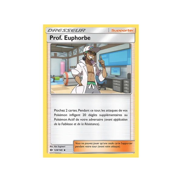 Carte Pokémon Prof. Euphorbe 128/149 Peu commune Soleil et Lune (JCC)