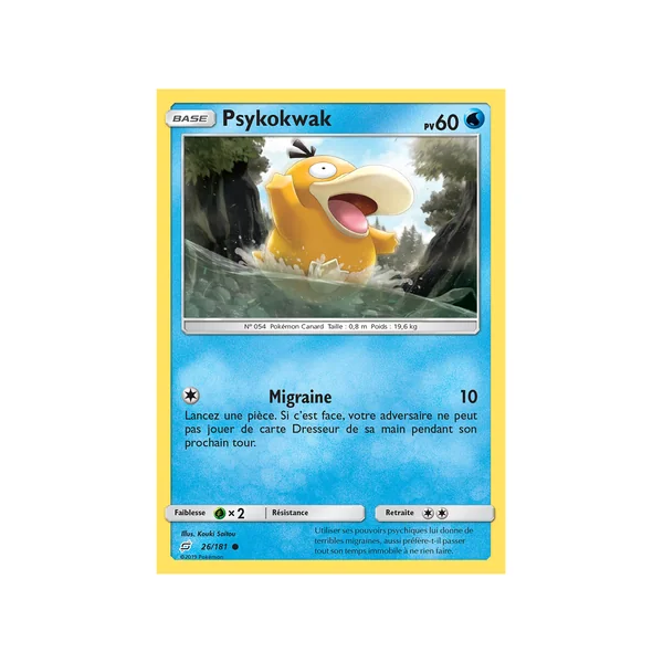 Carte Pokémon Psykokwak 26/181 Commune Duo de Choc