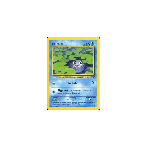 Carte Pokémon Ptitard 62/75 Commune Neo Discovery