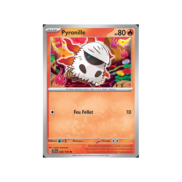 Carte Pokémon Pyronille 028/159 Commune Aventures Ensemble